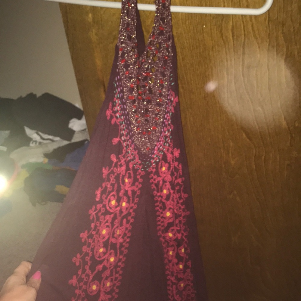 Free People Long tank with beautiful detail